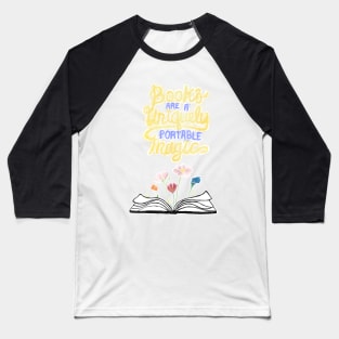 Books are unique portable magic - purple Baseball T-Shirt